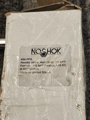Noshok 404-FFS: Needle Valve Hard Seat 1/2 NPT