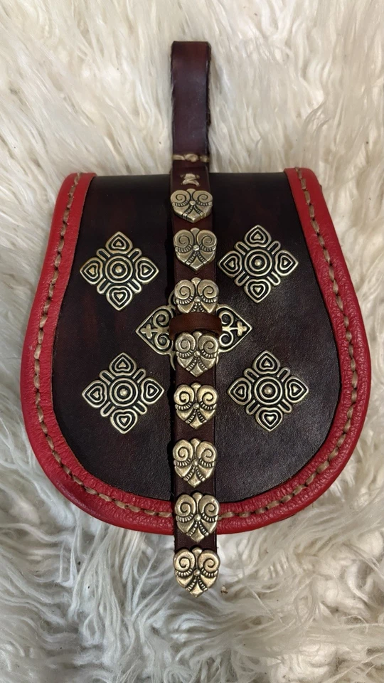 Handmade Viking Belt Bag Birka & Timerovo Kiev Rus Inspired Leather Bag - Image 4 of 4