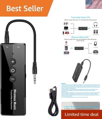 2026 Bluetooth 5.3 Portable Wireless Transmitter & Receiver for TV and Audio