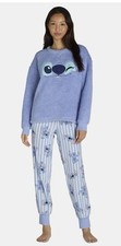 Disney Women's and Women  s Plus Stitch Plush Pajama Set, 2-Piece 3X