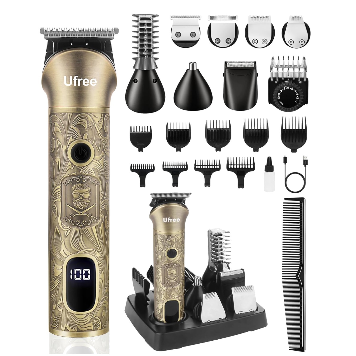 All-In-One Electric Shaver & Hair Clipper Set for Mustache a