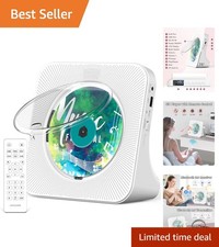 Multi-Functional Bluetooth 5.0 CD Music Player with Speakers  Remote Control