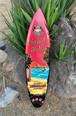Kona Brewing Long Board Hawaii Airbrushed Surfboard 39
