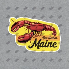 Vintage Bar Harbor Maine Lobster Sign Coastal Decor for Seafood Lovers #8418