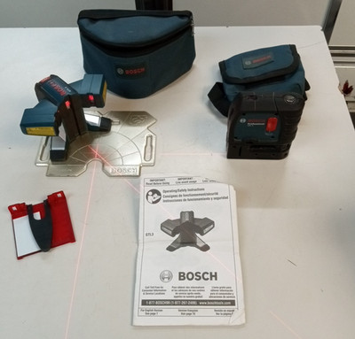 Bosch GTL3 Laser & GPL3 Laser Construction Laser Levels SET Tested and Working