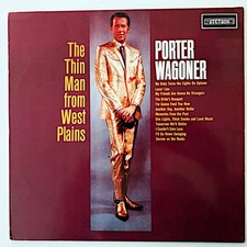 PORTER WAGONER - THE THIN MAN FROM WEST PLAINS - 1989 UK VINYL LP ALBUM VG+/VG+