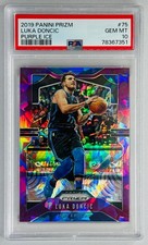 2019-20 Prizm Luka Doncic #75 Purple Ice 056/149 PSA 10