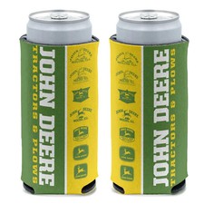 JOHN DEERE VINTAGE 12oz. 2 SIDED DESIGN SLIM CAN COOLER CAN HOLDER WINCRAFT