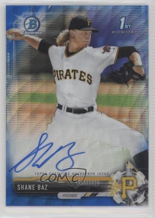 2017 Bowman Draft Chrome Pick Blue Wave Refractor 29/150 Shane Baz Auto 2r7