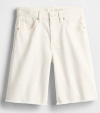 NWT Gap Kids Girls Denim White Longline Shorts jeans adjustable waist u pic size