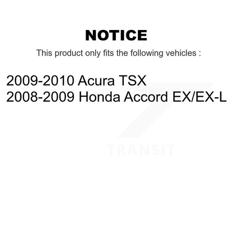 Front Rear Ceramic Brake Pads Kit For 2008-2009 Honda Accord 2009-2010 Acura TSX - Picture 2 of 17