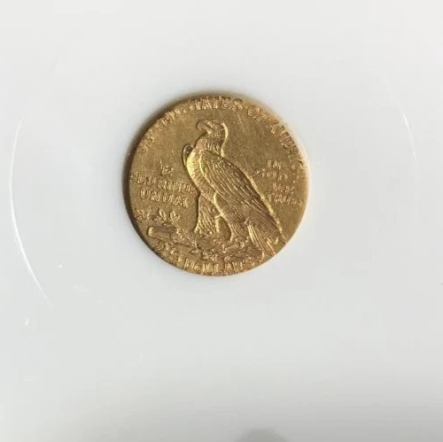 1915 2.50 gold indian quarter eagle NGC AU 50 - Image 2 of 4