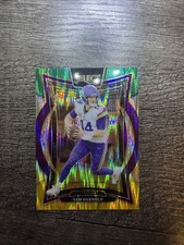 2024 Panini Select - Concourse Sam Darnold #92 Green & Yellow Shock Prizm