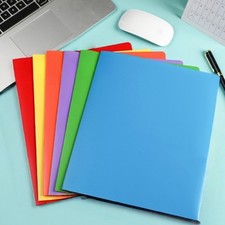 6Pcs Double Pocket Presentation Folders with 2 Pockets Letter Size File Folders