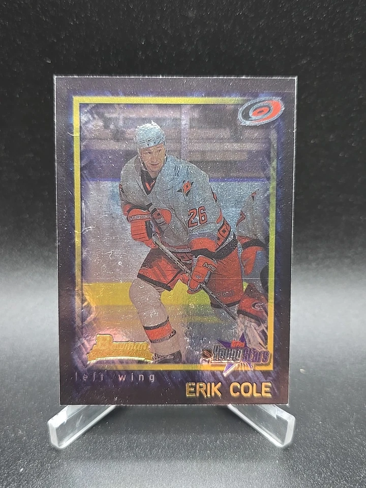 2001-02 Bowman YoungStars Ice Cubed Erik Cole RC Carolina Hurricanes #156 - Image 2 of 4