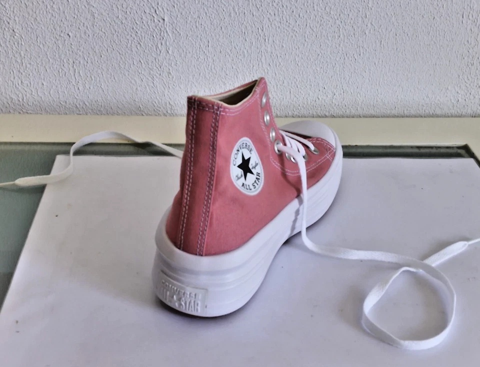 Baskets Converse Chuck Taylor All Star Move Platform Rose Taille 36,5 - Photo 3/3