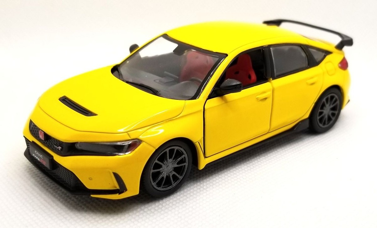 Kinsmart - 1:36 Scale Model 2024 Honda Civic Type R Yellow
