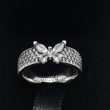 Ring Silver 925 Sparkling Butterfly Best Gift For Her Box Available Size 54