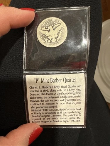 1915 “P” Mint Barber Silver  Quarter