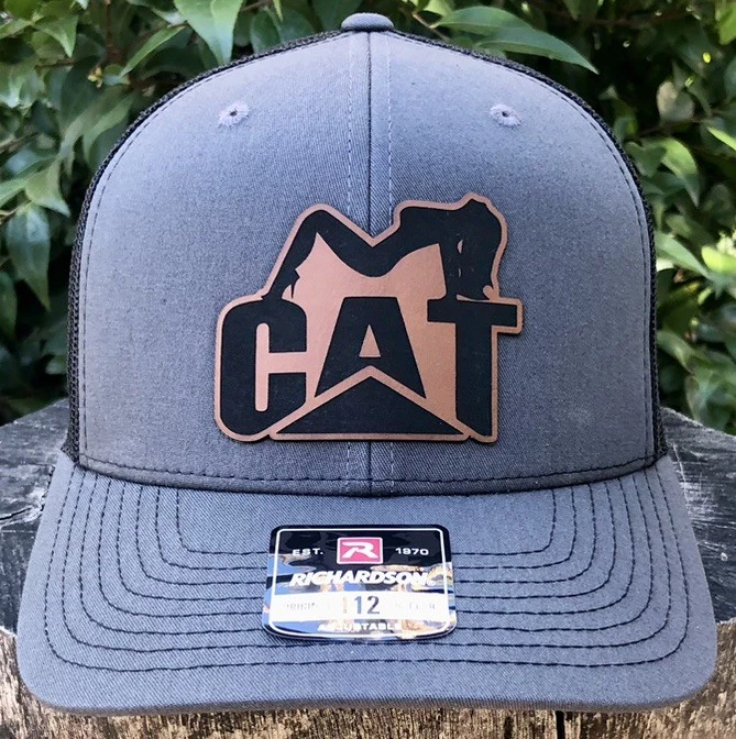 CAT Richardson 112 Hat Adjustable Gray Mesh Snap Back Crafted In USA