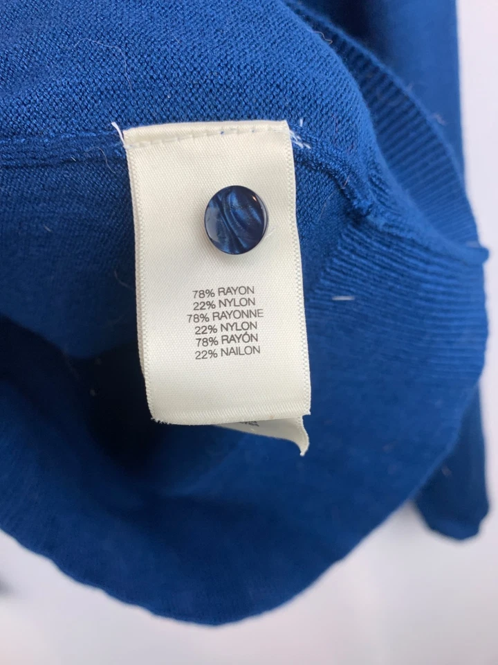 Suéter cárdigan azul pequeño Kenneth Cole para mujer Foto 4 de 4