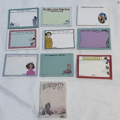 Lot 10 Vintage Post-It Note Self Stick Pads NOS Oatmeal Studios Murray Boyds
