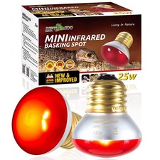 25W Reptile Infrared Heat Lamp 2 Pack,Amphibian Heat Emitter Infrared Basking...