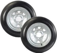 eCustomrim 2-Pk Trailer Tire Rim 4.80-12 12 in. LRC 4 Lug Galvanized Spoke Wheel