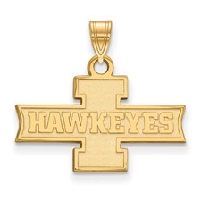 10k Gold LogoArt University of Iowa Hawkeyes Small Pendant