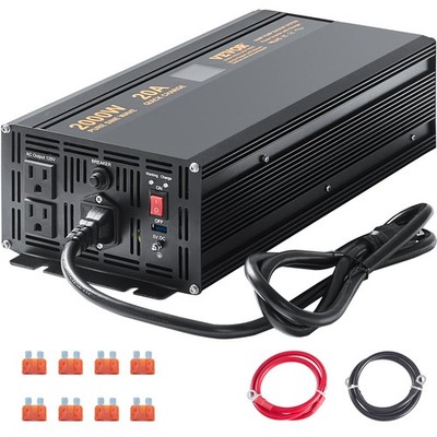 VEVOR|2000W Sump Pump Battery Backup System,LCD Display,Auto Switches to Battery