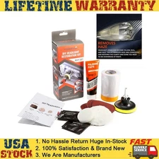 VISBELLA DIY Headlight Restoration kit Car Lamp Lens Cleaning Tools Heavy Duty S