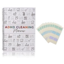 ADHD Cleaning Planner for Adults, Household 28.5 cm x 21 x 0.5 cm, white