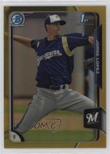 2015 Bowman Chrome Prospects Gold Refractor 39/50 Jorge Lopez #BCP39 0nr3