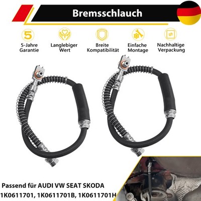 2x Bremsschlauch vorne für Audi A3 8P Skoda Octavia VW Bremsschläuche 1K0611701M