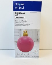 Blow Up Inflatable 2ft Christmas Ornament Pink - Indoor/Outdoor