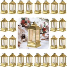 Gold Lanterns Decorative 24 Pcs Mini Lanterns for Wedding Table Centerpieces Sma