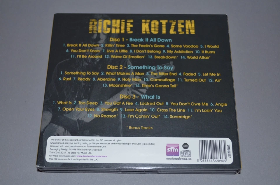 Richie Kotzen – Telecasters & Stratocasters / Store For Music / UK / 3CD Digipak - Bild 2 von 2