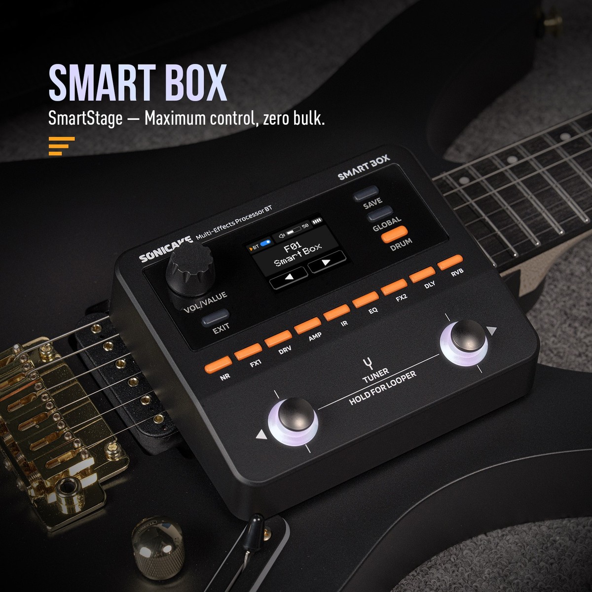 ギター SONICAKE SMART BOX SONICAKE Smart Box Multi-Effects Processor for Guitar/Bass 130+