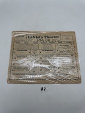 LaVista Theater April 1938 Calendar Movie Schedule Handbill Hollis Oklahoma