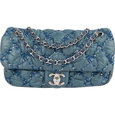 Chanel Puffy Quilted Nylon Small Single Flap Shoulder Bag Coco CC Tasche