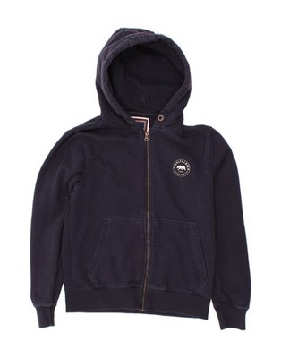 Soul Cal Damen Zip Hoodie Pullover UK 16 Large Navy Blau Baumwolle CI04