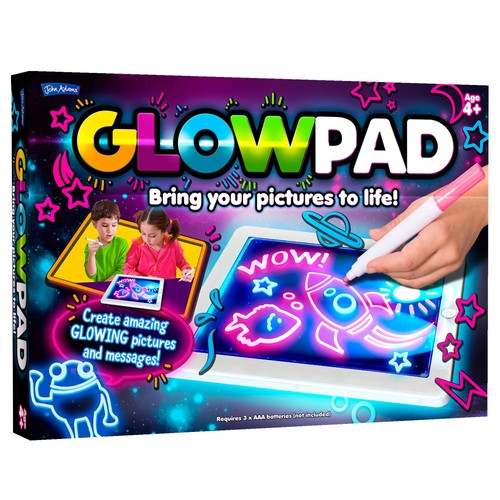John Adams GLOWPAD | Light-Up Drawing Pad | Mess-Free Arts and Crafts for Kids 