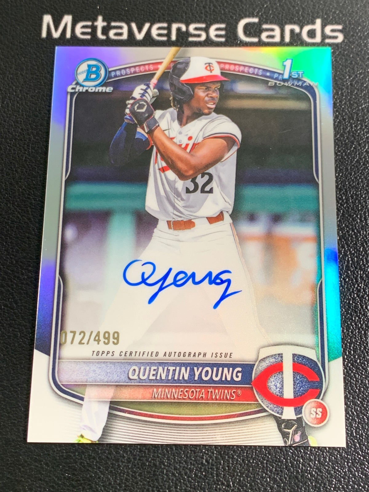 2025 Bowman Chrome Draft 1st Prospects Quentin Young Auto Refractor 72/499