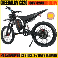 CHEEVALRY GS20 6000W Off-Road E-Motorcycle 60V 32AH E-Mountain bike 45MPH 75mile