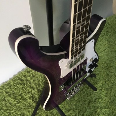 Rickenbackers 4003 Bass Electric Guitar Purple Color Basswood Body Map