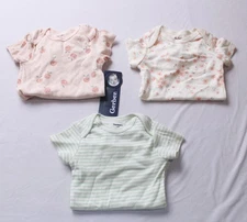 Gerber Baby Girl's Casual Short Sleeve Bodysuits 3-Pack EH6 Multi 0-3M NWT