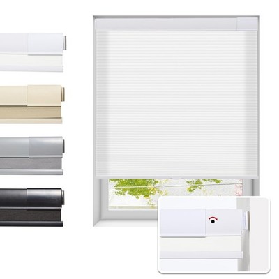 Cellular Shades 70 1/2 W x 64 H Cordless Light Filtering White Honeycomb Drill