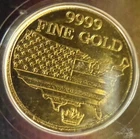 .9999 Fine Gold Eagle Head 1/500 OZ ICG MS70 Round ND