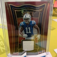 Michael Pittman Jr 2020 Panini Select Swatches Red Prizm #RS-MPI Rookie RC