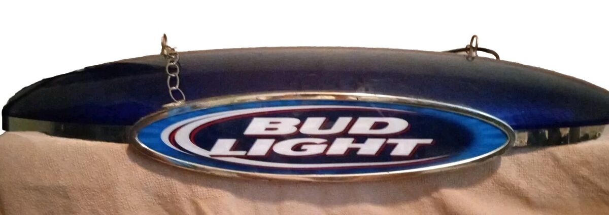 Budweiser, Bud Light Official Florescent Hanging Pool Table Budweiser, Bud Light Official Florescent Hanging Pool Table